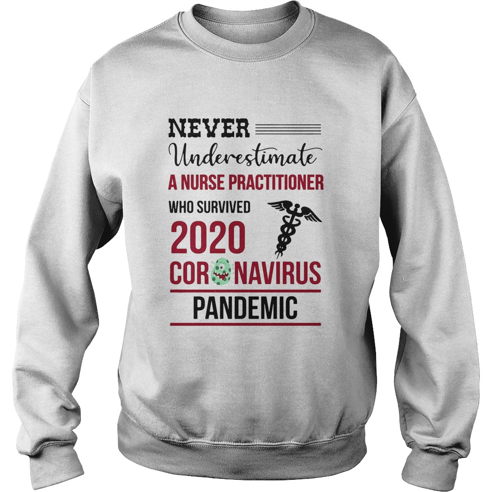 Never underestimate a nurse practitioner who survived 2020 coronavirus pandemic  Sweatshirt
