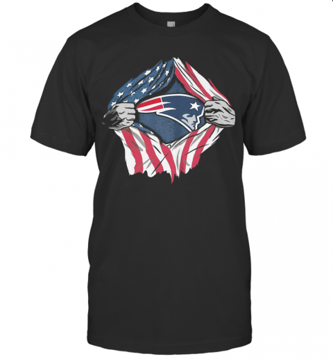 New England Patriots Football American Flag Independence Day Shir T-Shirt