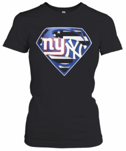 New York Giants Vs New York Yankees Diamond American Flag T-Shirt Classic Women's T-shirt