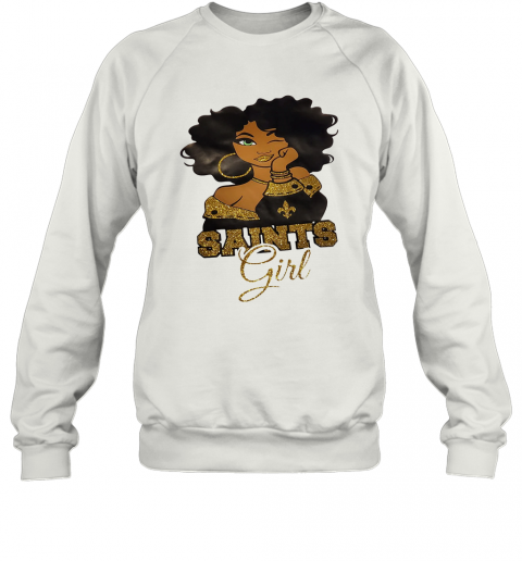 New orleans saints football black girl T-Shirt Unisex Sweatshirt
