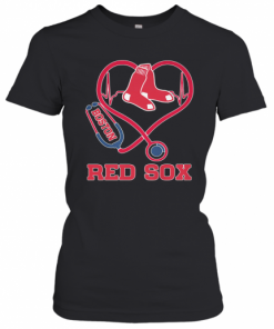 Nurse Boston Red Sox Baseball Stethoscope Heartbeat T-Shirt Classic Women's T-shirt