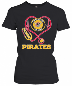 Nurse Pittsburgh Pirates Baseball Stethoscope Heartbeat T-Shirt Classic Women's T-shirt