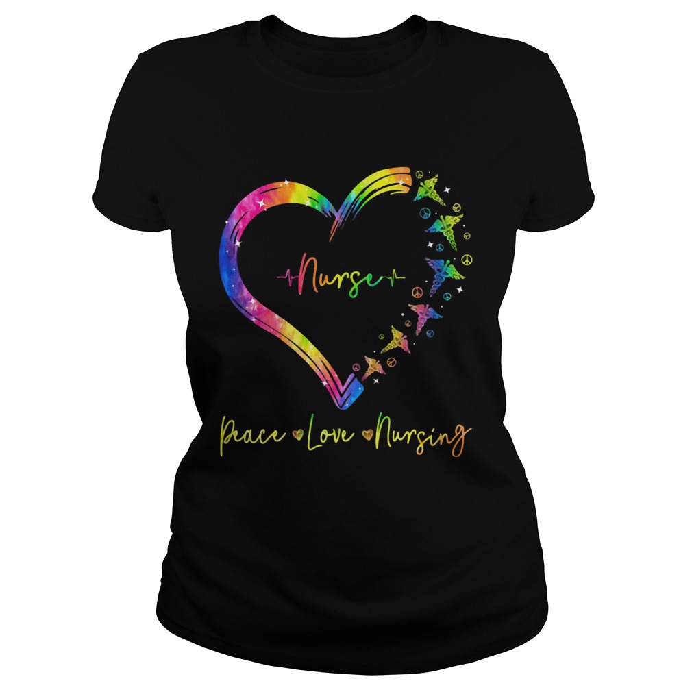 Nurse peace love nursing heart  Classic Ladies