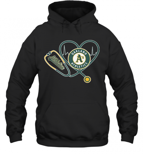 Oakland A'S Athletics Nurse Heart T-Shirt Unisex Hoodie