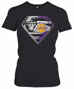 Oakland Raiders And Los Angeles Lakers Superman T-Shirt Classic Women's T-shirt