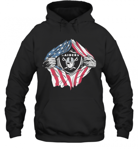 Oakland Raiders Football American Flag Independence Day T-Shirt Unisex Hoodie
