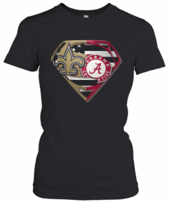 Orleans Saints And Alabama Crimson Superman T-Shirt Classic Women's T-shirt