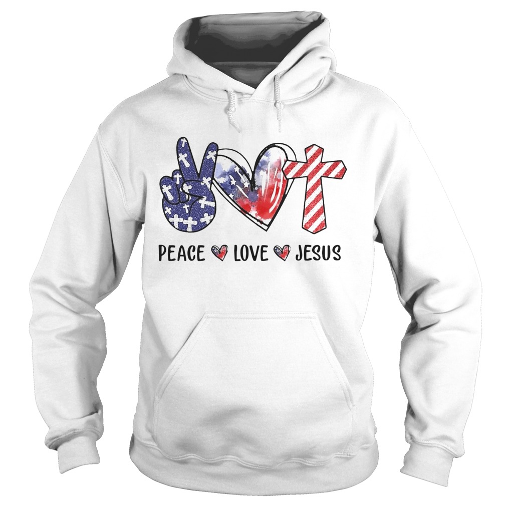Peace Love Jesus Diamond  Hoodie