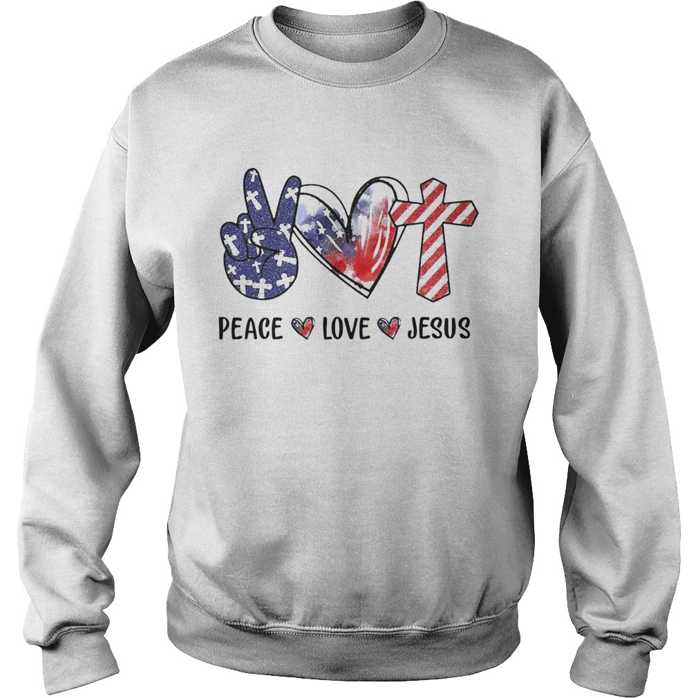 Peace Love Jesus Diamond  Sweatshirt