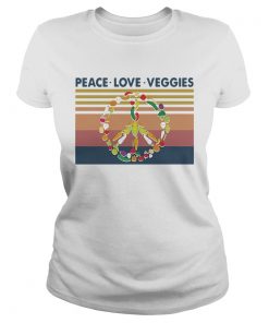 Peace Love Veggies Vintage  Classic Ladies