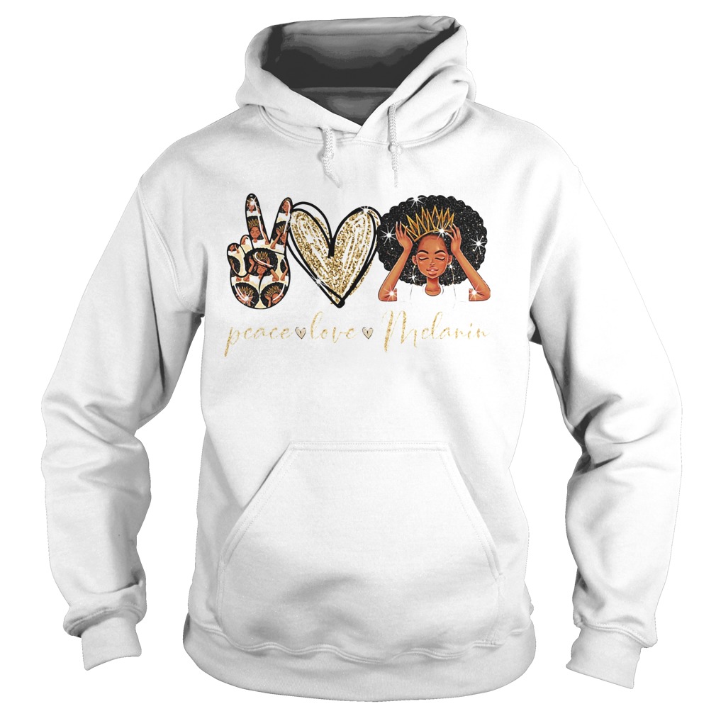 Peace love melanin heart Hoodie