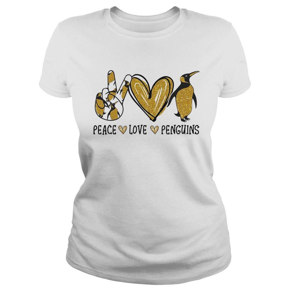 Peace love penguins heart  Classic Ladies