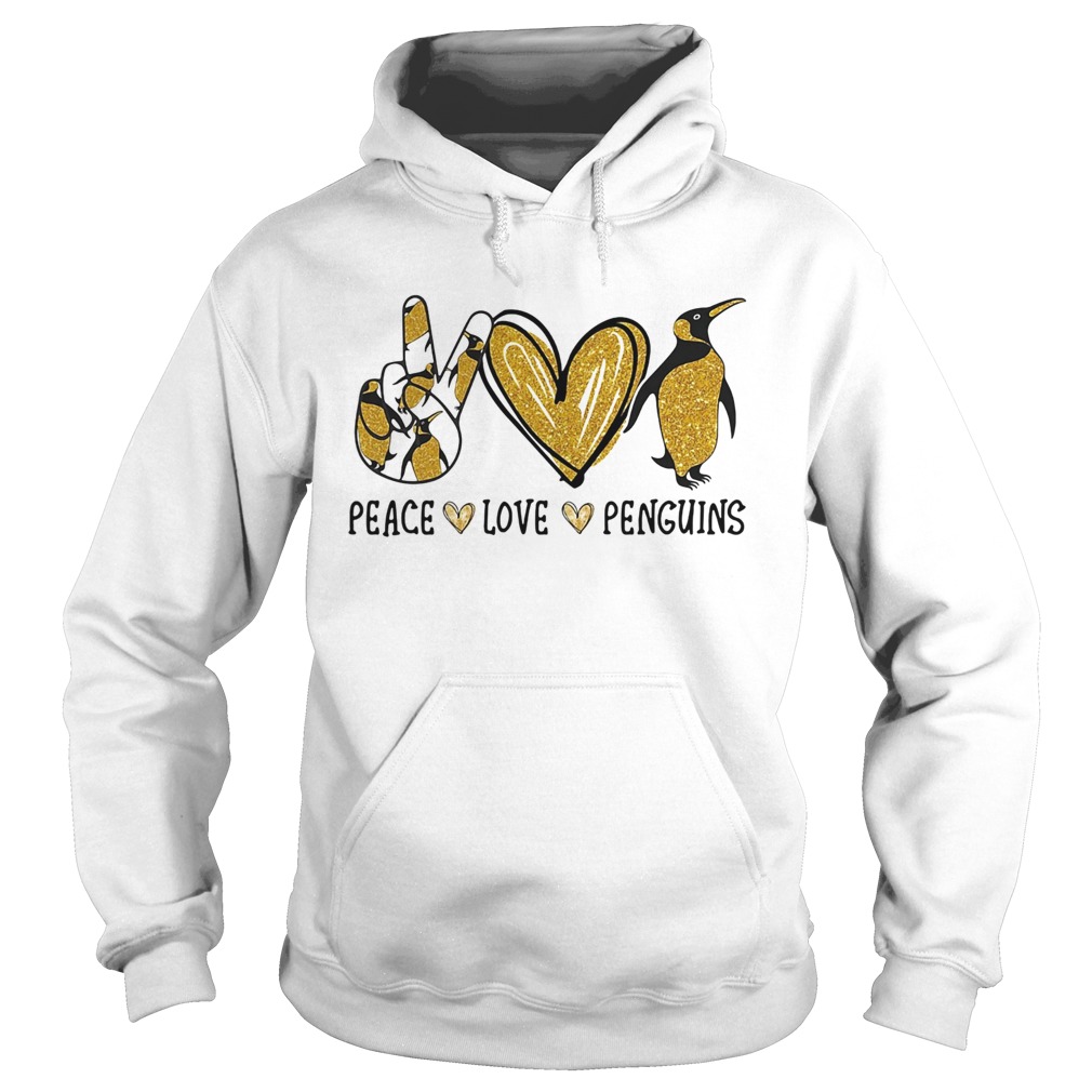 Peace love penguins heart  Hoodie