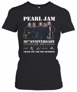 Pearl Jam 30Th Anniversary 1990 2020 Thank You For The Memories Signature T-Shirt Classic Women's T-shirt