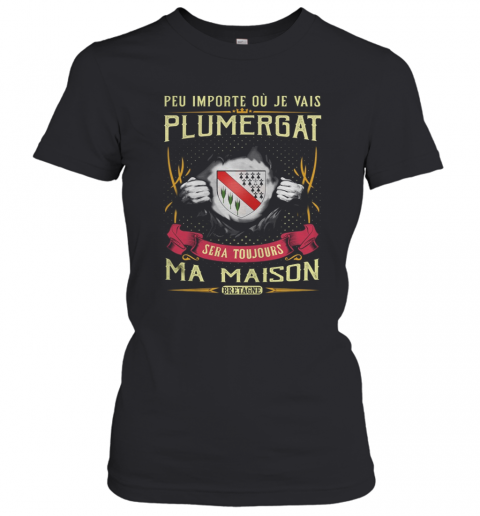 Peu Importe Ou Je Vais Plumergat Sera Toujours Ma Maison Bretage T-Shirt Classic Women's T-shirt
