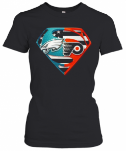 Philadelphia Eagles And Philadelphia Flyers Inside Superman T-Shirt Classic Women's T-shirt