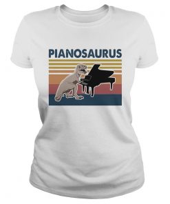 Pianosaurus dinosaur playing piano vintage  Classic Ladies