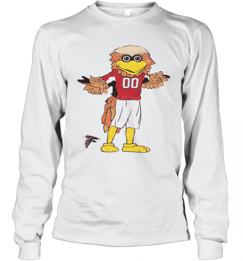 Preschool Atlanta Falcons Red Standing Mascot T-Shirt Long Sleeved T-shirt 
