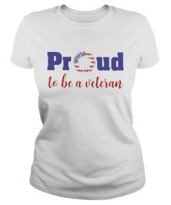 Proud to be a veteran American flag Independence Day sunflower  Classic Ladies