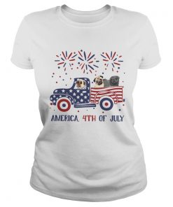 Pug Car America 4th Of July  Classic Ladies