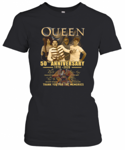 Queen 50Nd Anniversary 1970 2020 Thank You For The Memories Signatures T-Shirt Classic Women's T-shirt