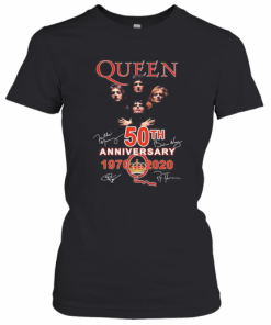 Queen 50Th Anniversary 1970 2020 Signature T-Shirt Classic Women's T-shirt
