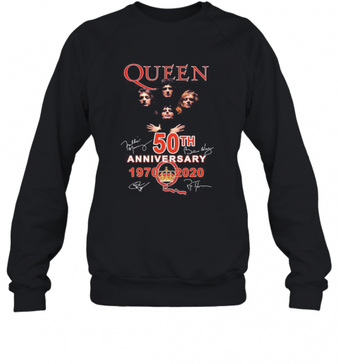 Queen 50Th Anniversary 1970 2020 Signature T-Shirt Unisex Sweatshirt