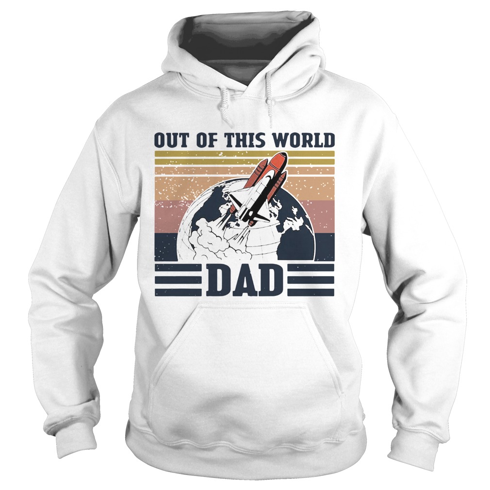 Retro Navy Nasa Out Of This World Dad Vintage  Hoodie