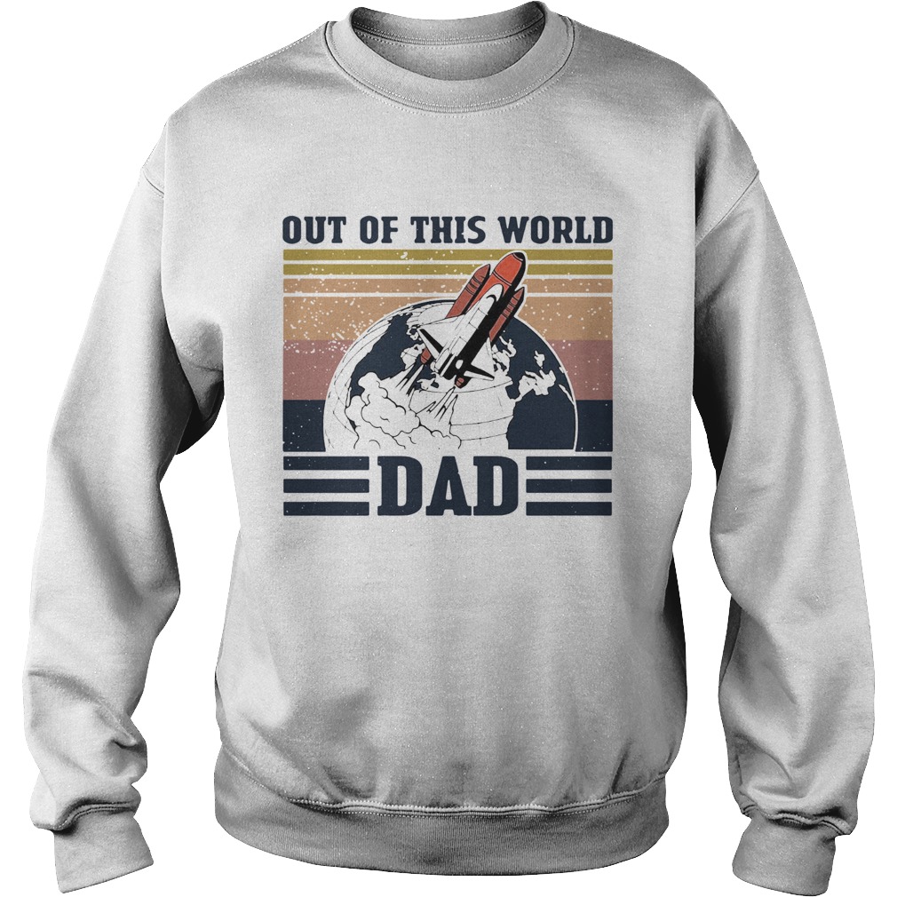 Retro Navy Nasa Out Of This World Dad Vintage  Sweatshirt