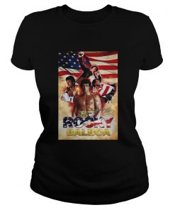 Rocky balboa american flag independence day signatures  Classic Ladies