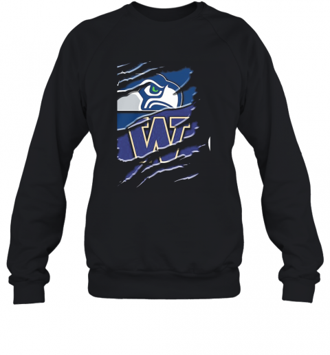 Seattle Seahawks And Washington Huskies Football T-Shirt Unisex Sweatshirt