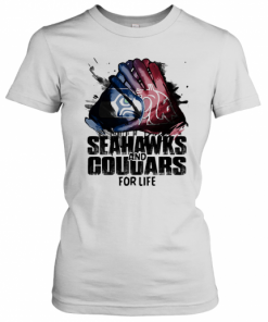 Seattle Seahawks And Washington State Cougars For Life Art T-Shirt Classic Women's T-shirt