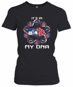 Seattle Seahawks And Washington State Cougars Heart It'S In My Dna T-Shirt Classic Women's T-shirt