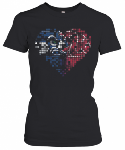 Seattle Seahawks And Washington State Cougars Heart Puzzle T-Shirt Classic Women's T-shirt