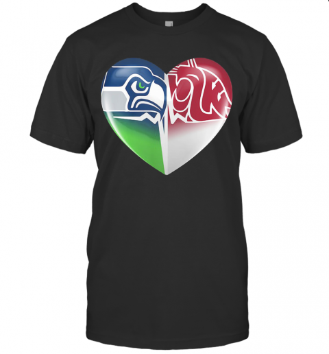Seattle Seahawks And Washington State Cougars T-Shirt