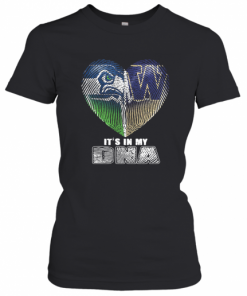 Seattle Seahawks And Winnipeg Blue Bombers Heart It'S In My Dna T-Shirt Classic Women's T-shirt