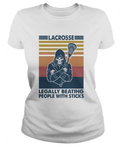 Skeleton lacrosse legally beating people with sticks vintage  Classic Ladies