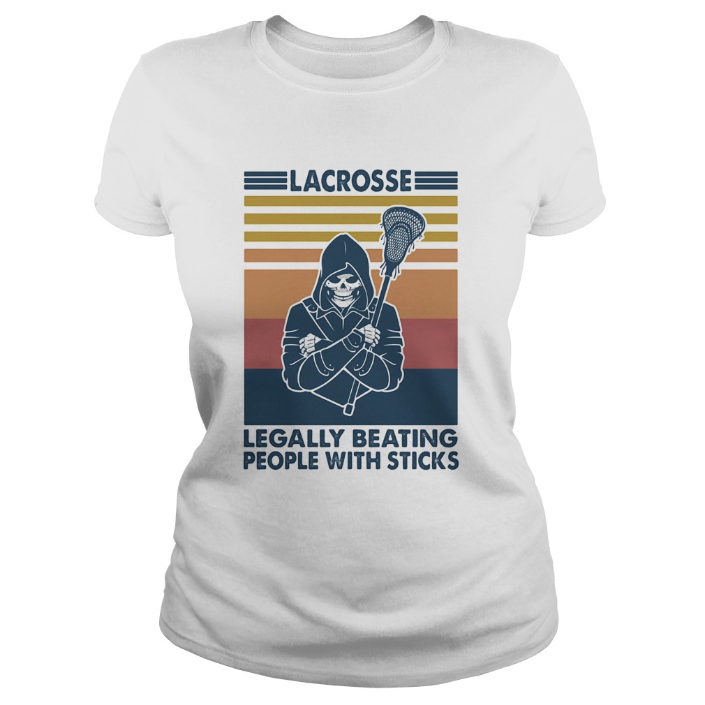 Skeleton lacrosse legally beating people with sticks vintage  Classic Ladies