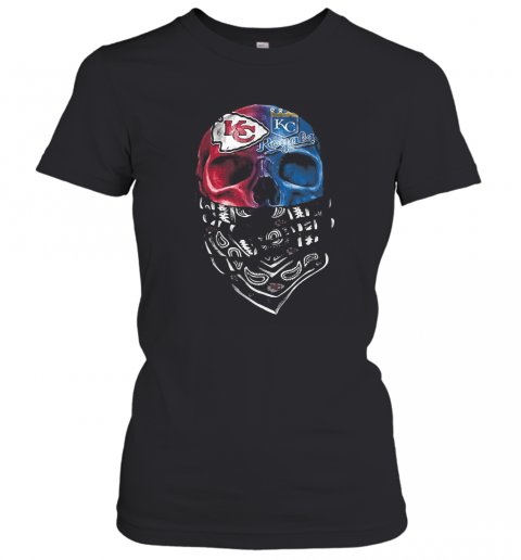 Skull Kansas City Chiefs And Kansas City Royals T-Shirt Classic Women's T-shirt