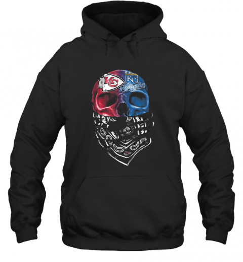 Skull Kansas City Chiefs And Kansas City Royals T-Shirt Unisex Hoodie