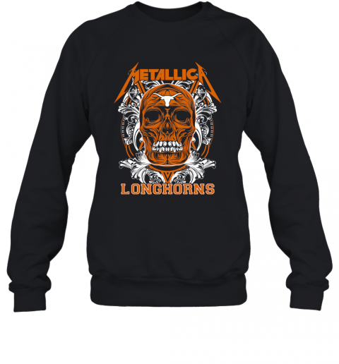 Skull Metallica Texas Longhorns Football Fish T-Shirt Unisex Sweatshirt