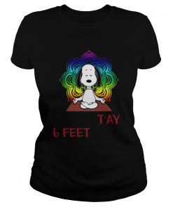 Snoopy Namastay 6 Feet Away  Classic Ladies