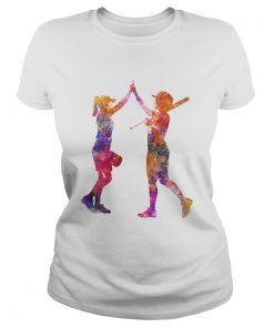 Softball Women Playing Color  Classic Ladies