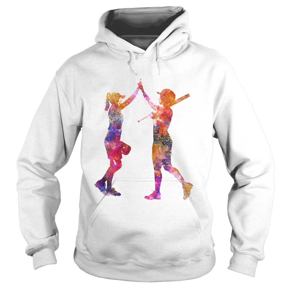 Softball Women Playing Color Hoodie