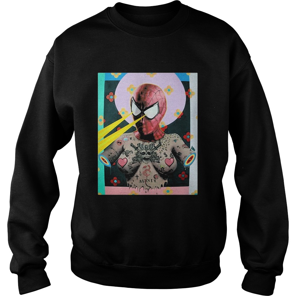 Spiderman Sinner Framed Print by Tyler Tilley for Inked Sweatshirt