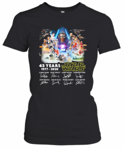 Star Wars 43 Years 1977 2020 Characters Signatures T-Shirt Classic Women's T-shirt