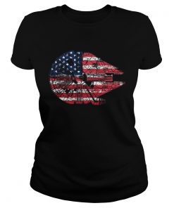 Star Wars The Millennium Falcon American Flag  Classic Ladies
