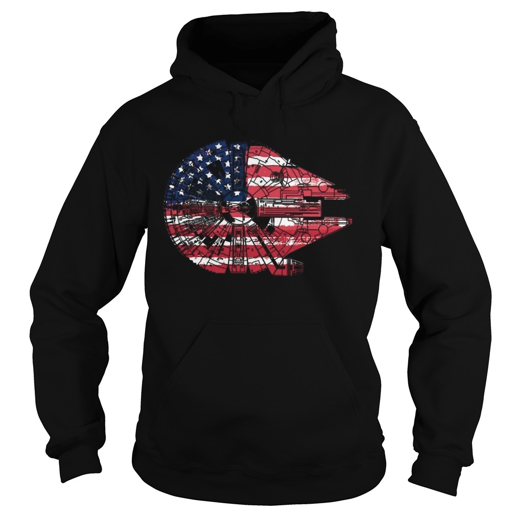 Star Wars The Millennium Falcon American Flag Hoodie