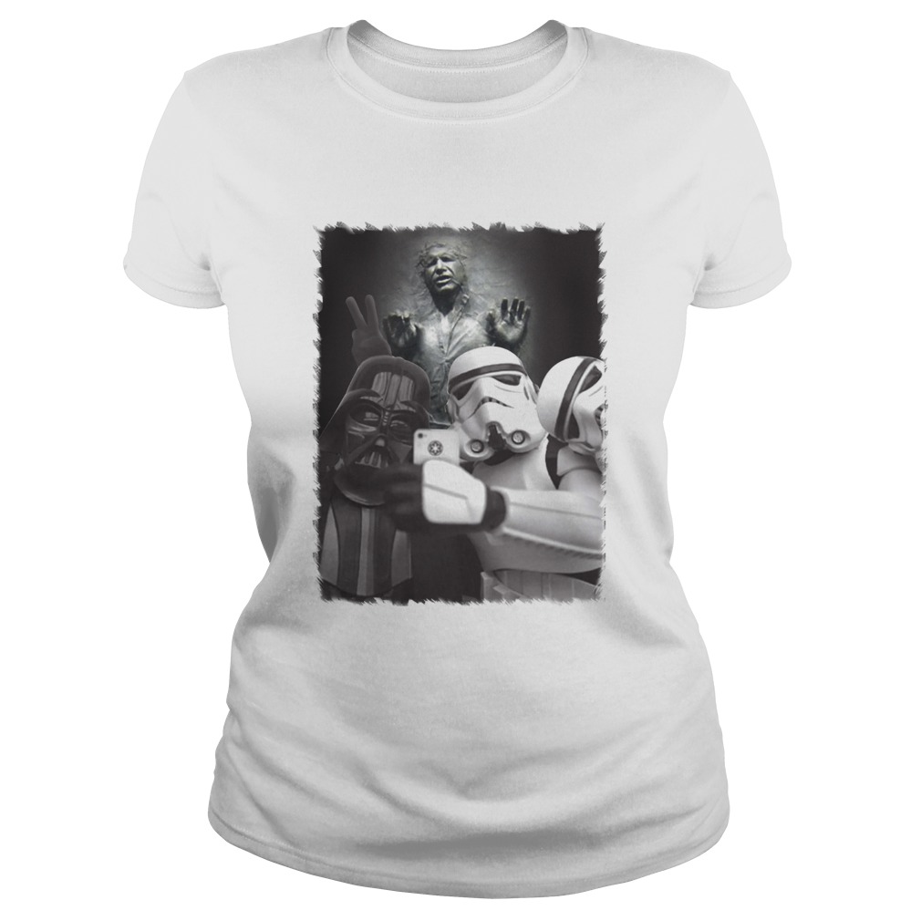 Star wars darth vader and stormtroopers selfie han solo frozen carbonite Classic Ladies