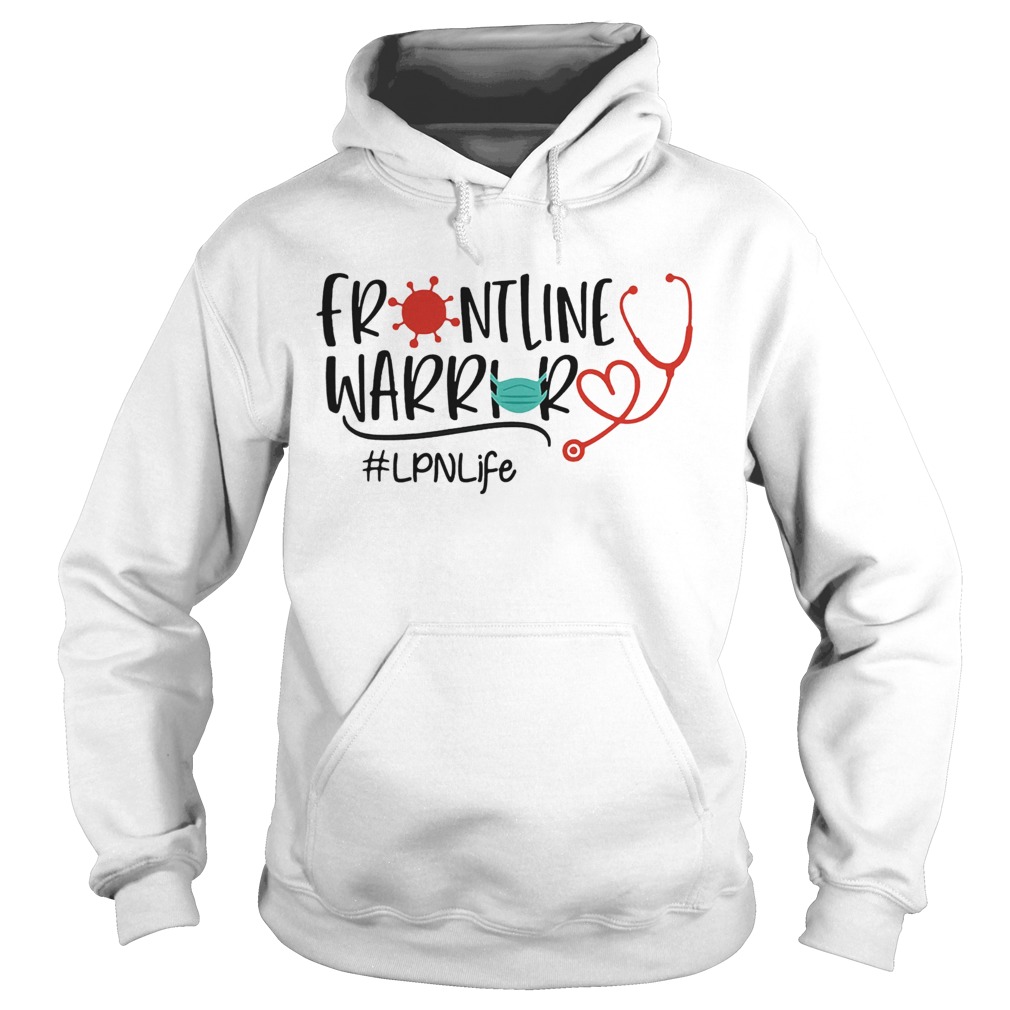 Stethoscope heart frontline warrior mask Nurselife virus corona  Hoodie